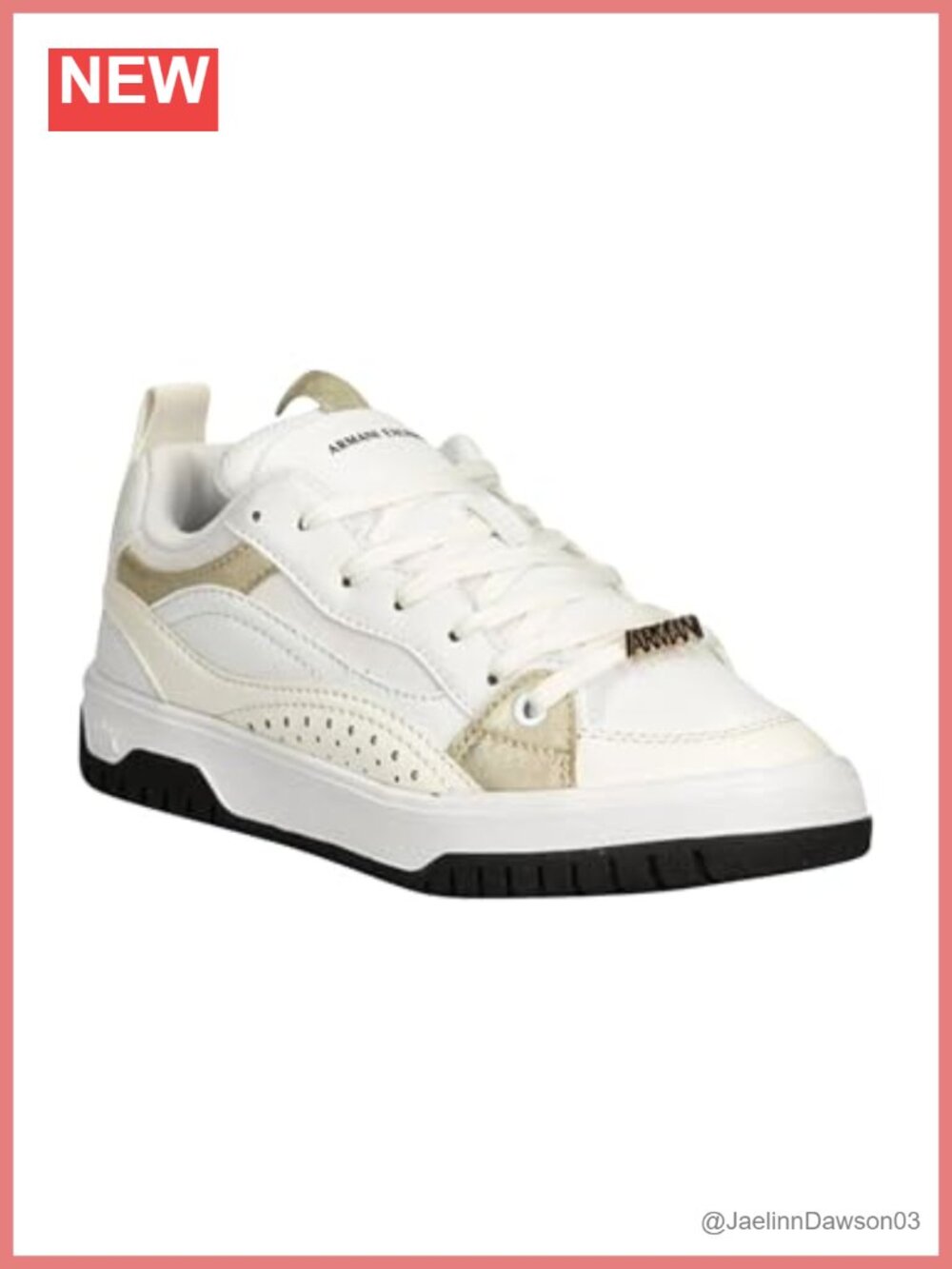Armani Exchange Lace-up Sneakers PU Leather Low Top Athletic Shoes Women